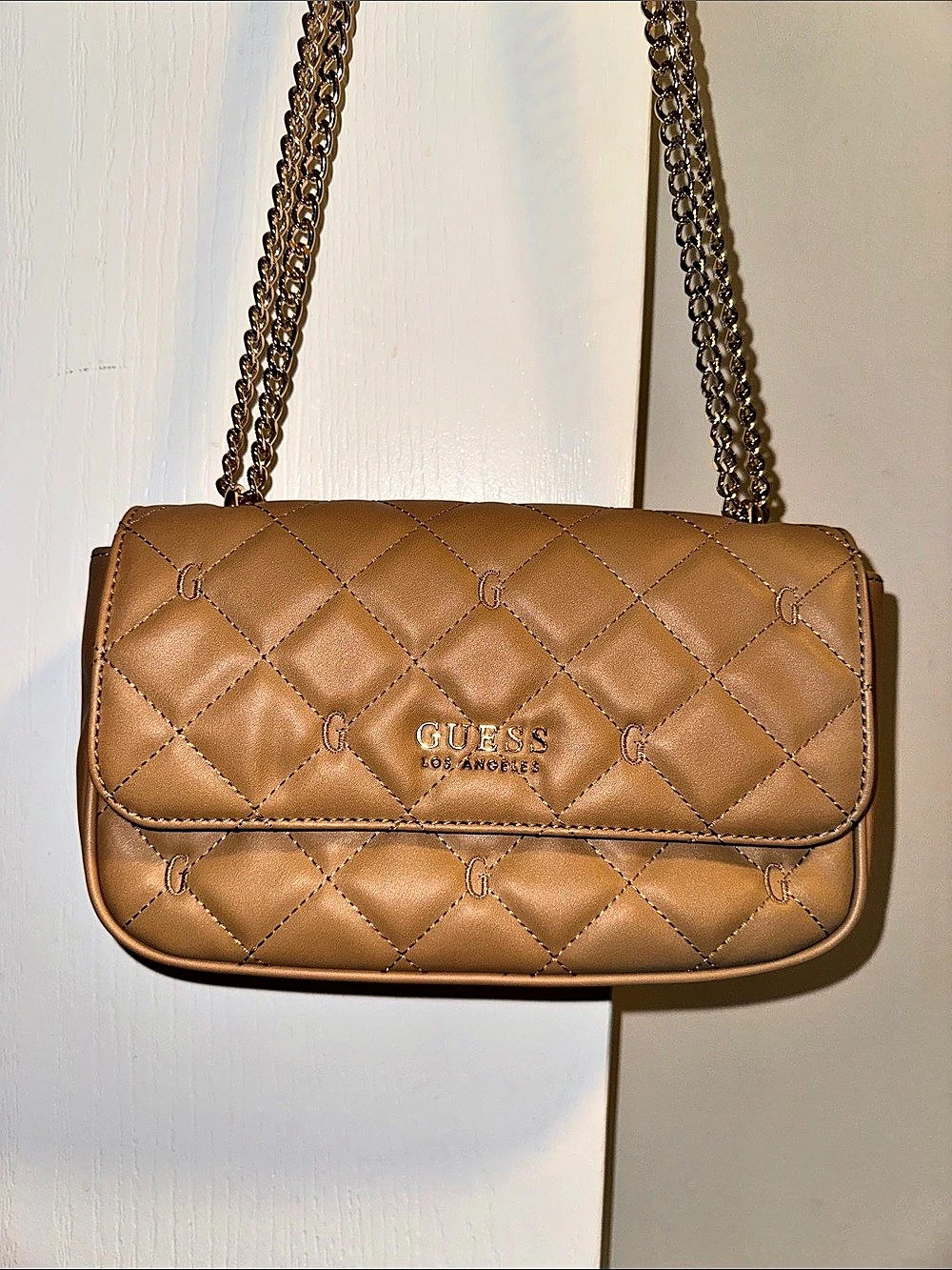 GUESS Alanna Convertible Crossbody Bag Tan